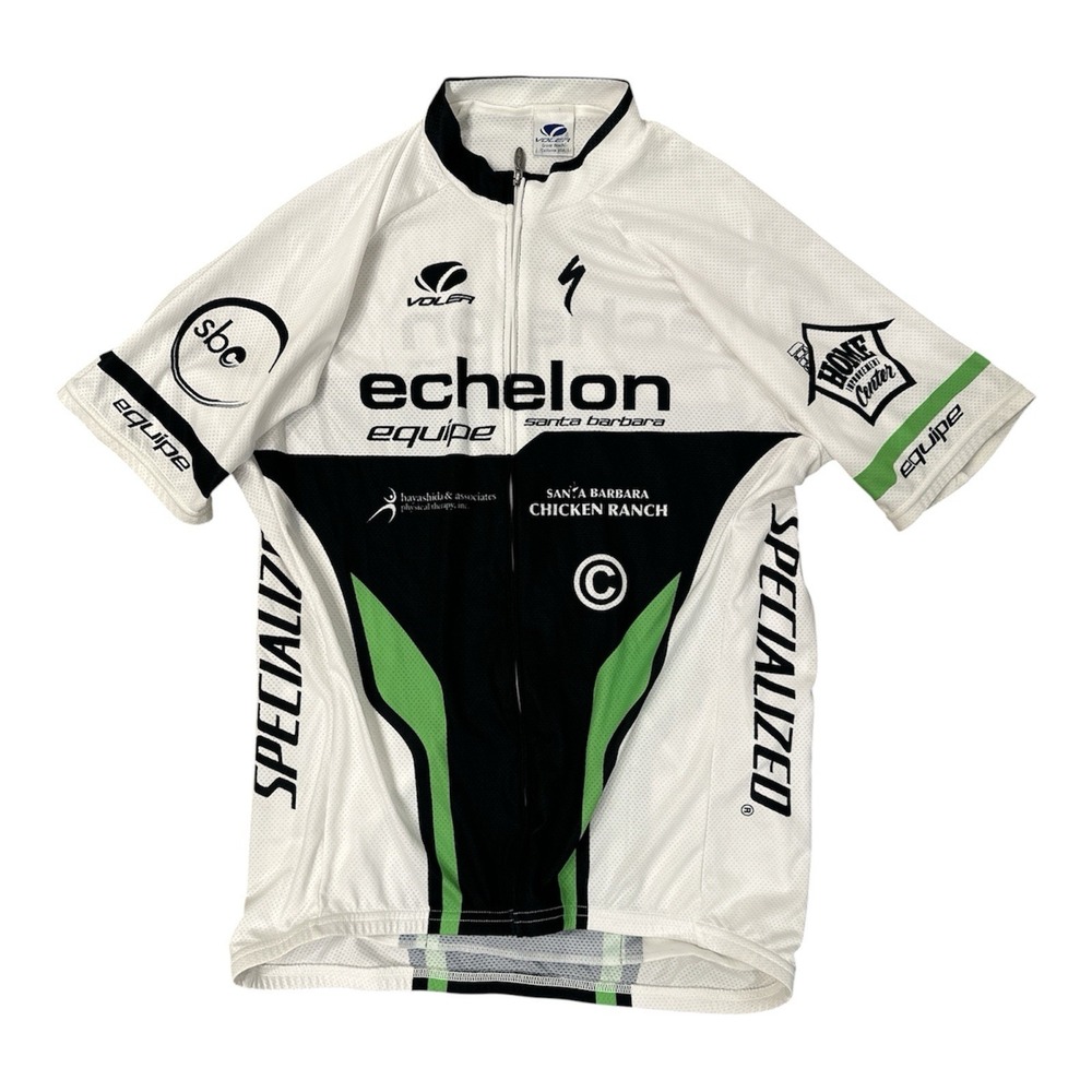 Voler Echelon Santa Barbara Cycling Jersey Size L Full Zip Men Back Pockets Ride